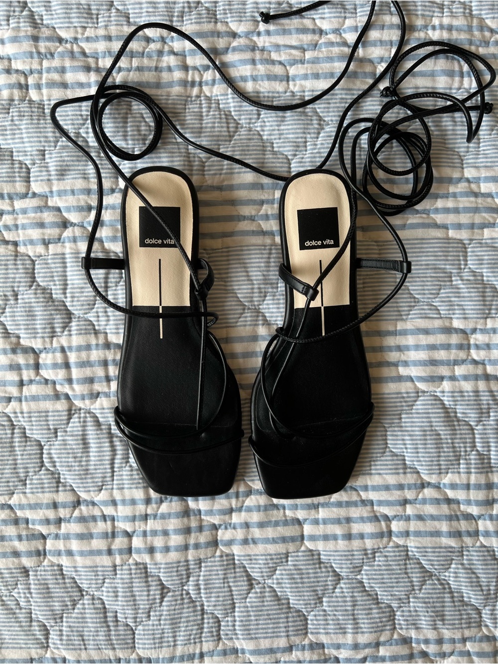 New dolce vita lace up black sandals